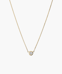 Bezel Lab Grown Diamond Necklace 0.25 ct