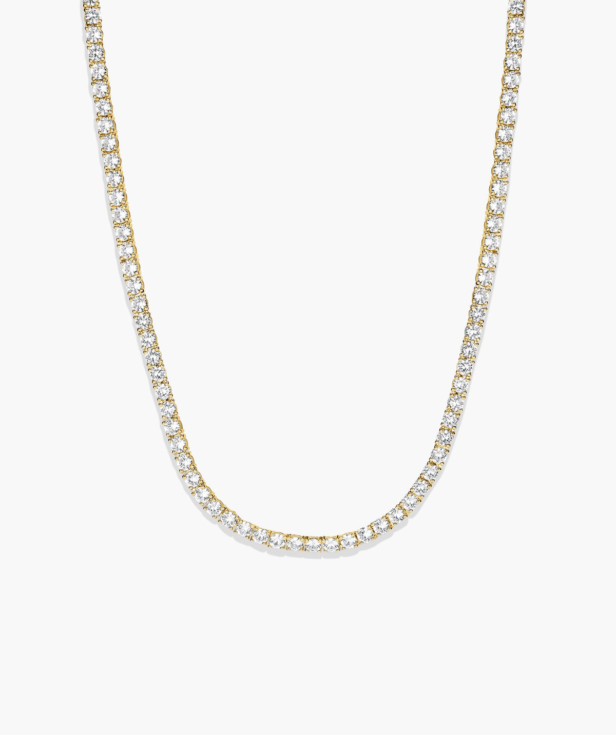 Lab Grown Sapphire Tennis Necklace