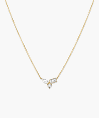 Lab Grown Sapphire Cluster Necklace