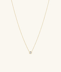 Large Diamond Necklace with a gold chain and a prominent diamond pendant, designed to be an heirloom-worthy fashion accessory.