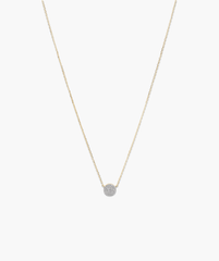 Large PavÃ© Diamond Round Necklace