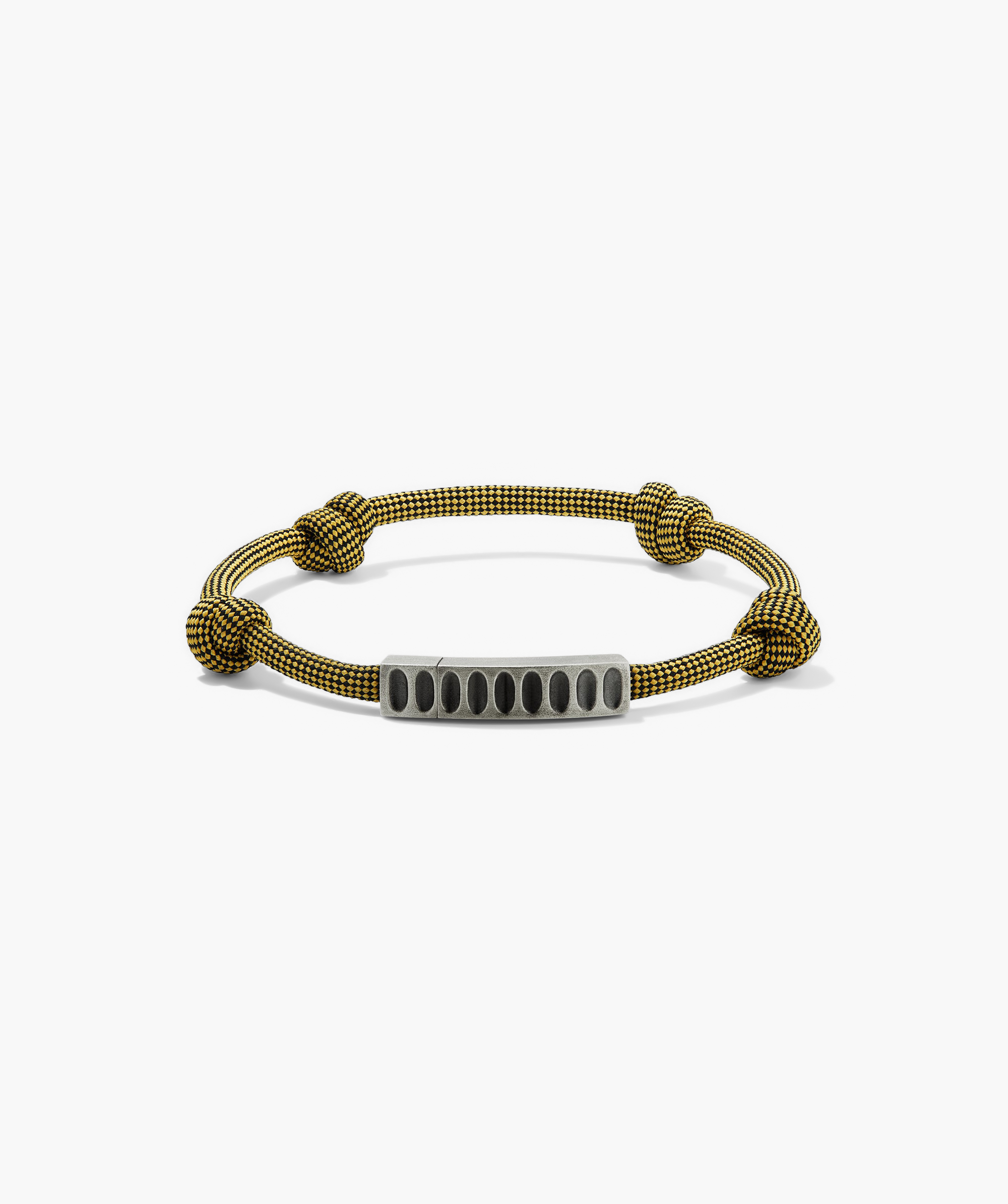 Colosseum Cord Bracelet featuring a bold metal and cord design, inspired by the Charlotte collection, perfect for adventurous outings.