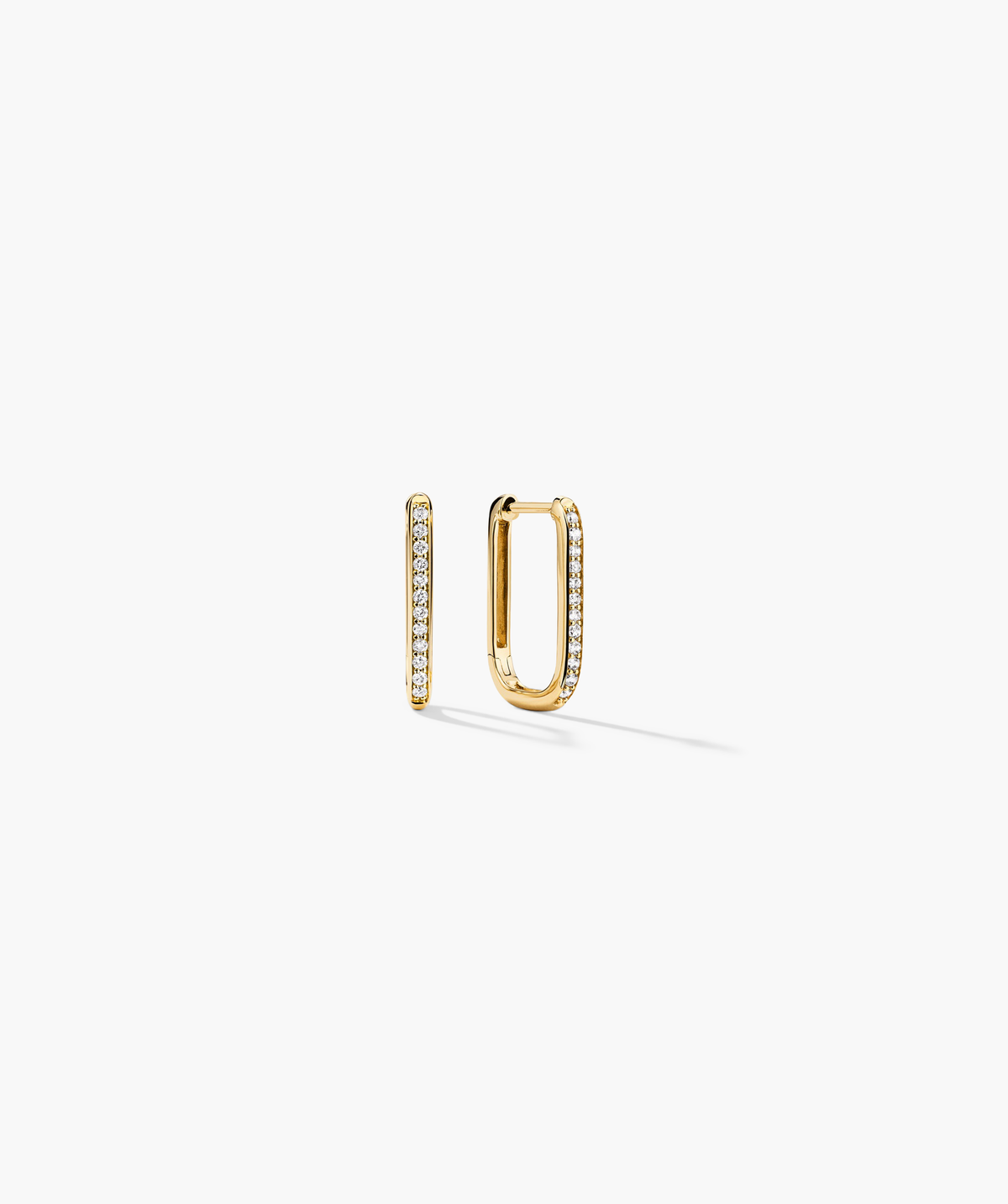 PavÃ© Diamond Small U Hoops