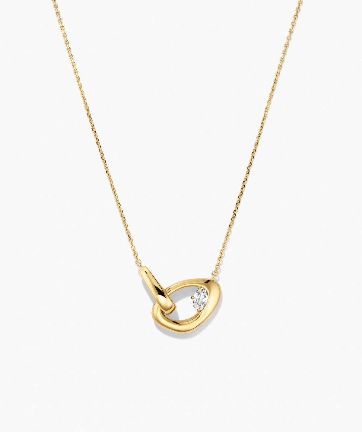 Organic DÃ´me Curve Gemstone Necklace