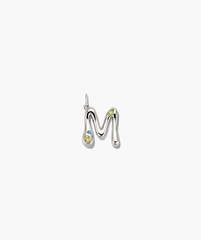 Organic DÃ´me Liquid Letter Pendant
