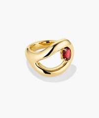 Organic DÃ´me Curve Gemstone Ring