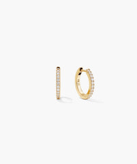 PavÃ© Lab Grown Sapphire Small Hoops