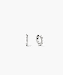 PavÃ© Lab Grown Sapphire Huggie Hoops