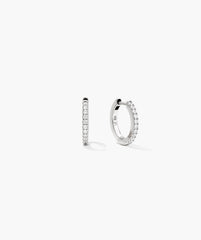 PavÃ© Lab Grown Sapphire Small Hoops