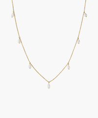 Tiny Pearl Station Necklace