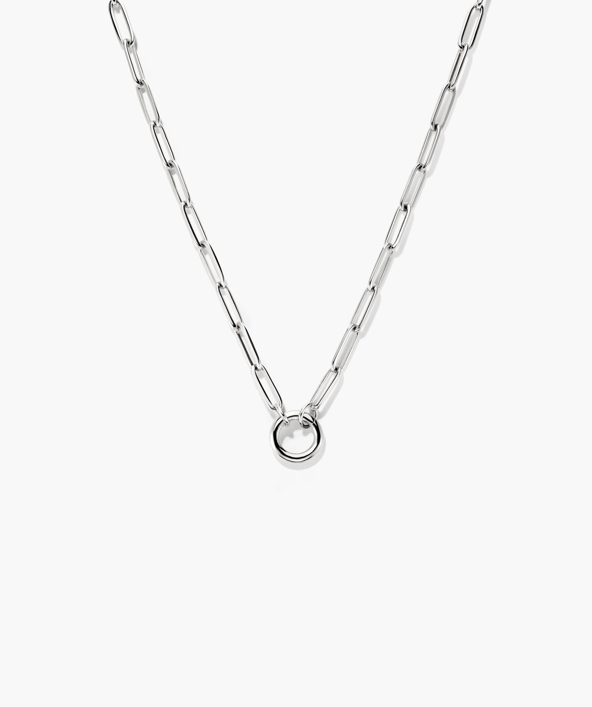Paperclip Chain Charm Necklace