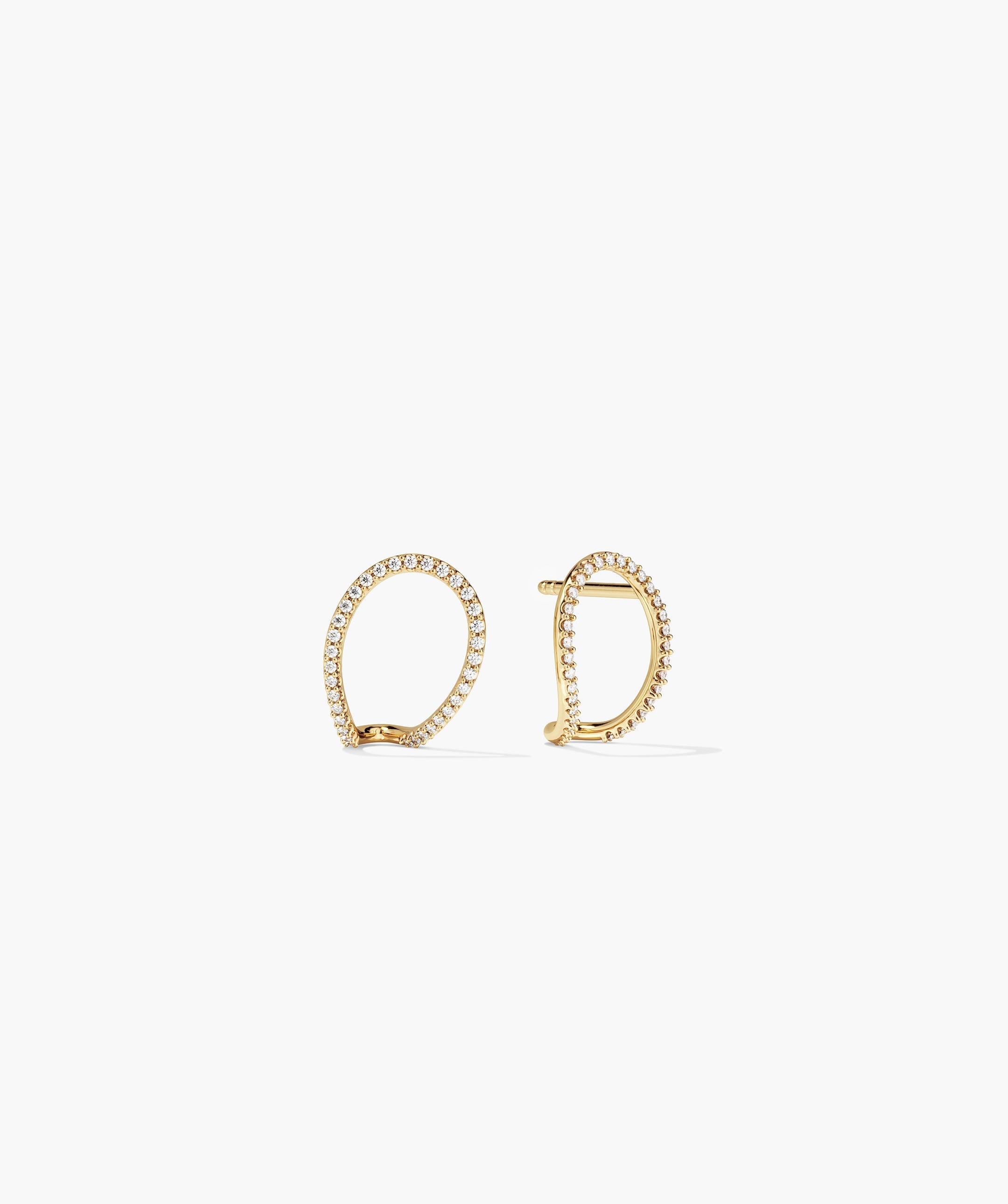 Interconnected Loop PavÃ© Diamond Studs