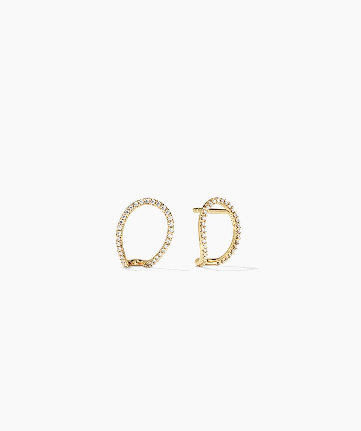 Interconnected Loop PavÃ© Diamond Studs