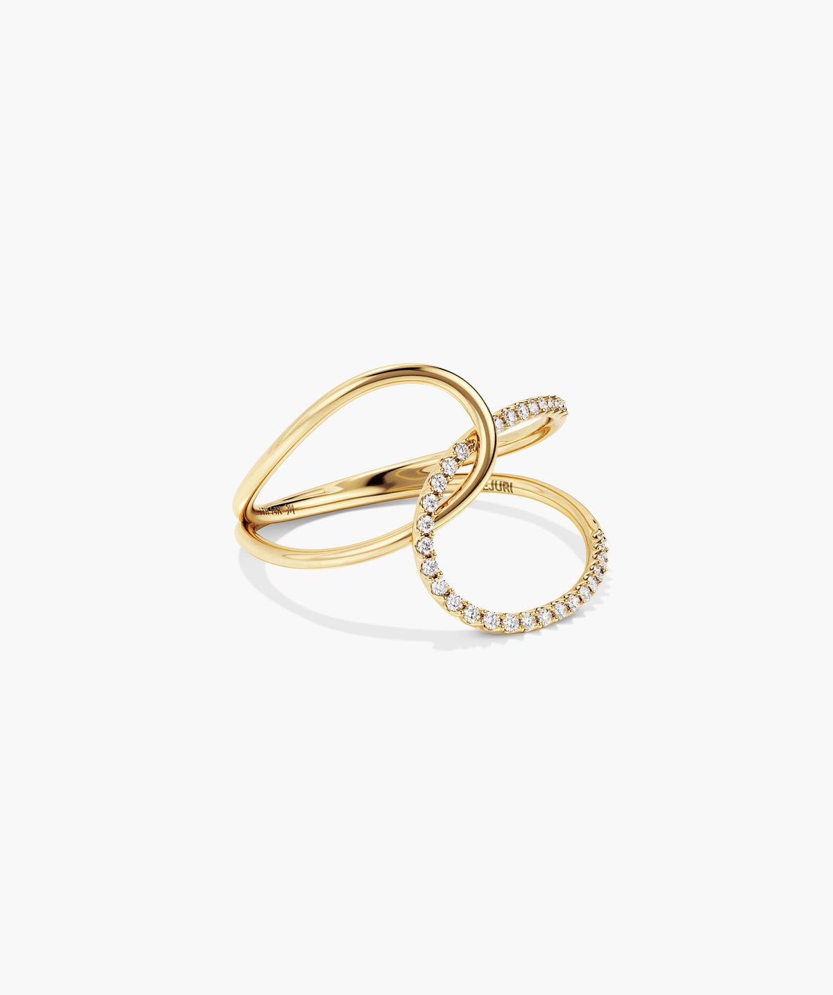 Interconnected Loop PavÃ© Diamond Ring