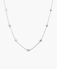 Puffy Heart Station Necklace