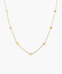 Puffy Heart Station Necklace