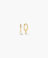 Round Lab Grown Sapphire Hoops
