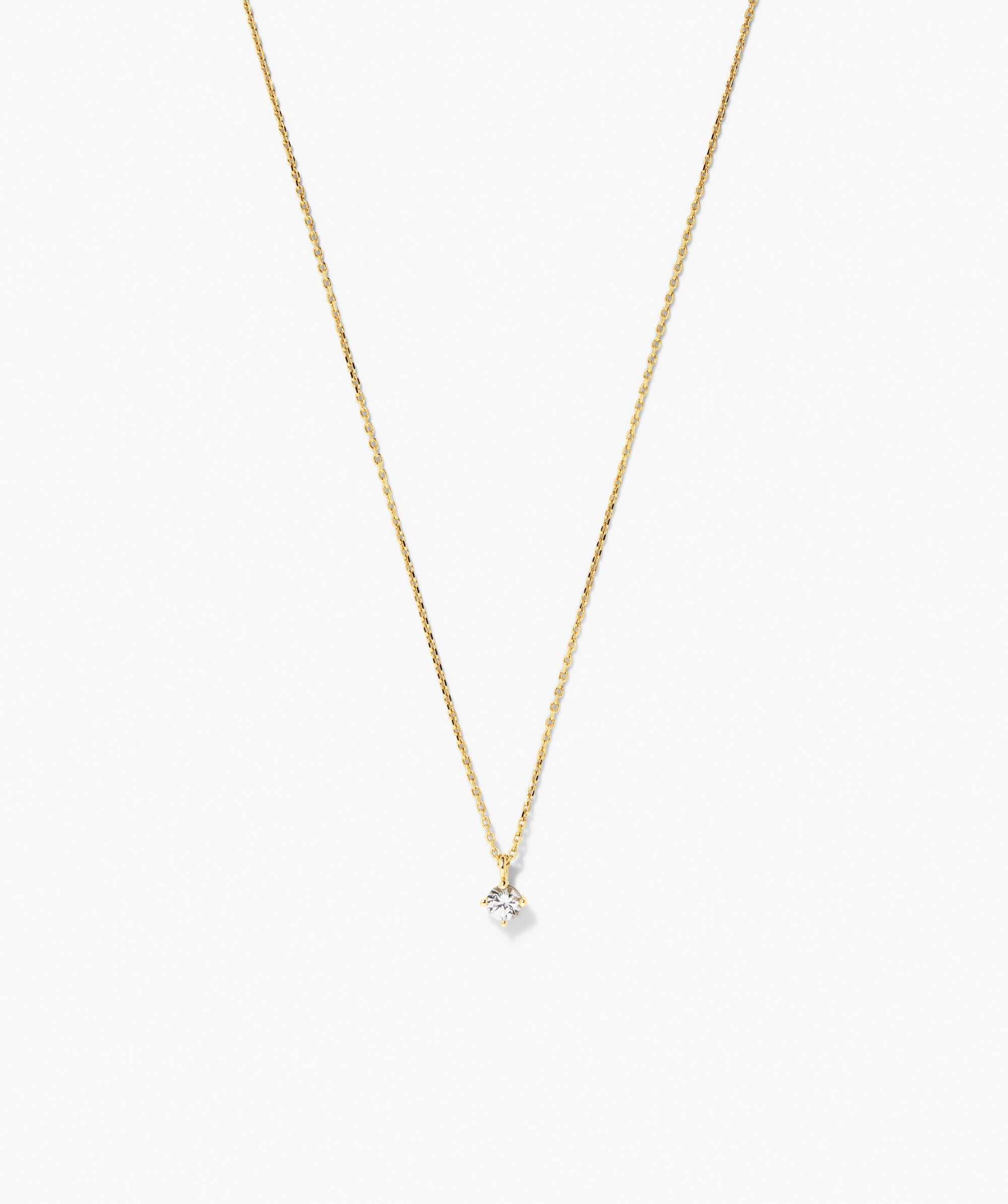Round Lab Grown Sapphire Necklace