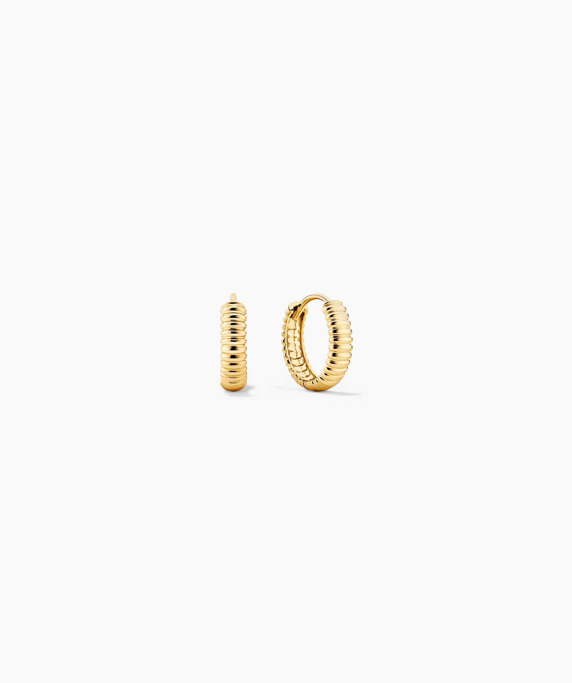 Charlotte Textured Huggie Hoops