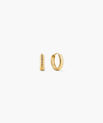 Charlotte Textured Huggie Hoops