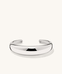 13mm DÃ´me Cuff Bracelet in 925 sterling silver, showcasing a sleek, polished design on a white background.