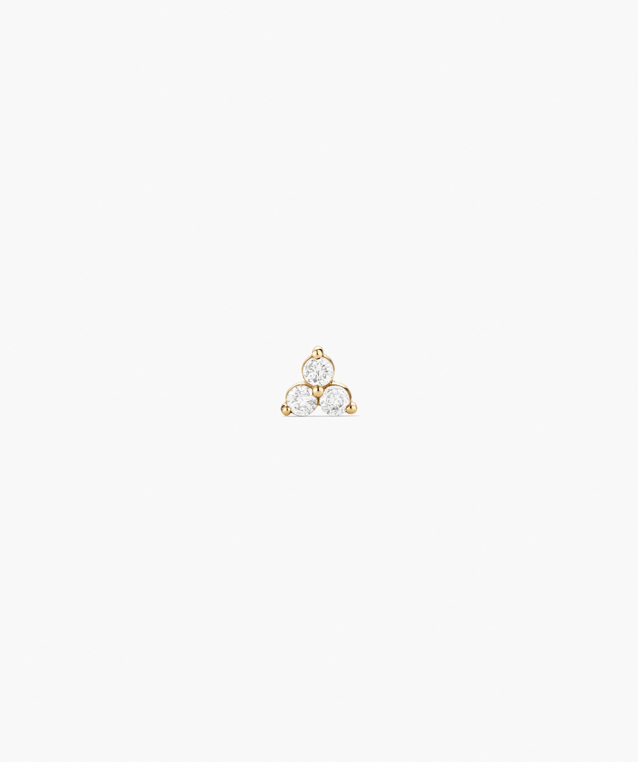 Single Diamond Lotus Stud