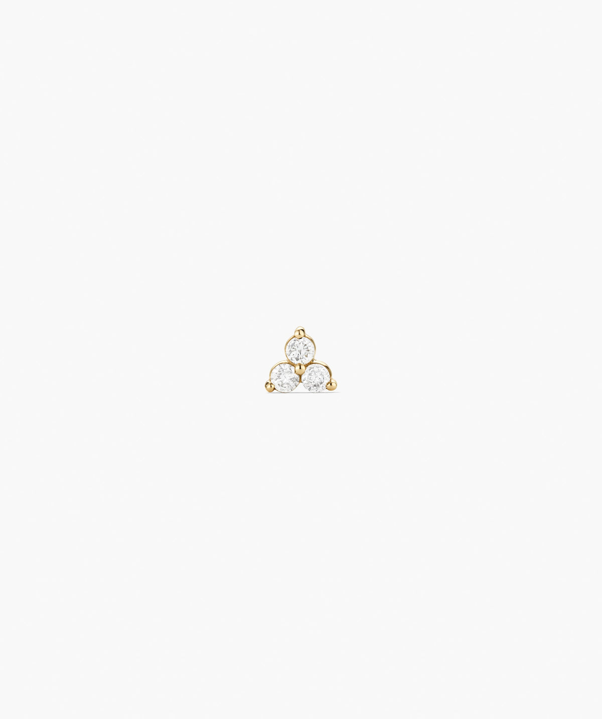 Single Diamond Lotus Stud