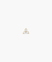 Single Diamond Lotus Stud