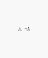 Mini Lotus Diamond Studs: Lotus-shaped diamond earrings in 14k solid gold, perfect for stacking or completing a look. Handcrafted with responsibly sourced diamonds.