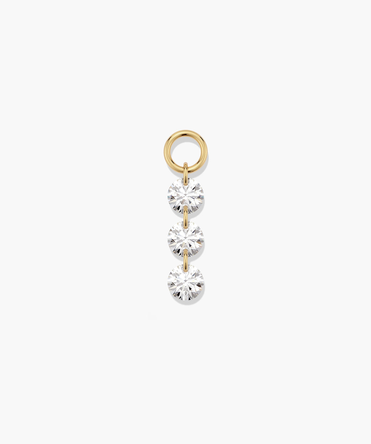Triple Set Lab Grown Diamond Hoop Charm