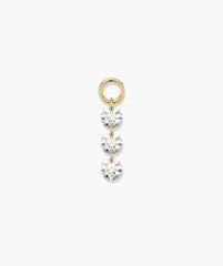 Triple Set Lab Grown Diamond Hoop Charm