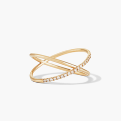 PavÃ© Diamond X Ring