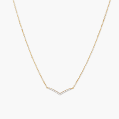 PavÃ© Diamond Wishbone Necklace