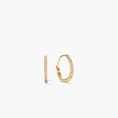 PavÃ© Diamond Huggie Hoops