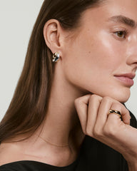 DÃ´me Brioche Mixed Metal Hoops