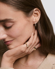 PavÃ© Lab Grown Sapphire Small Hoops