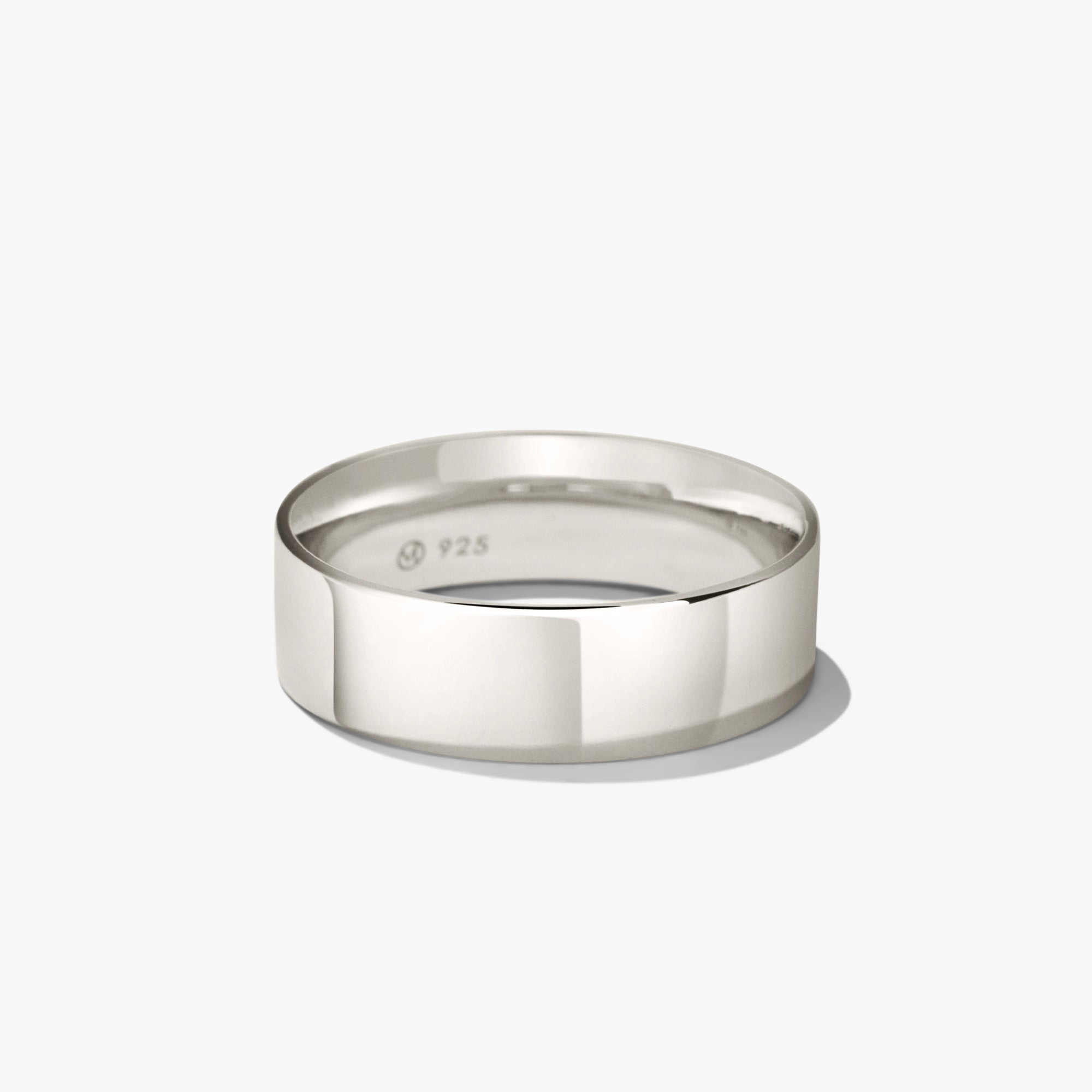 Daily Stacker Ring featuring a sleek silver design, displayed on a white background, ideal for minimalist style and effortless daily wear.