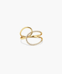 Interconnected Loop PavÃ© Diamond Ring