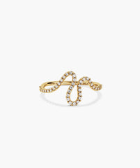 Interconnected Wave PavÃ© Diamond Ring