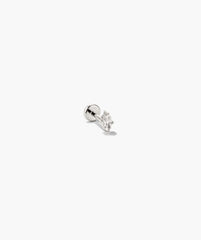 Piercing Studio - Lab Grown Diamond Marquise Studs featuring a marquise-cut clear gemstone in a sleek four-prong setting, perfect for standalone wear or stacking.