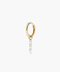 Triple Set Lab Grown Diamond Hoop Charm