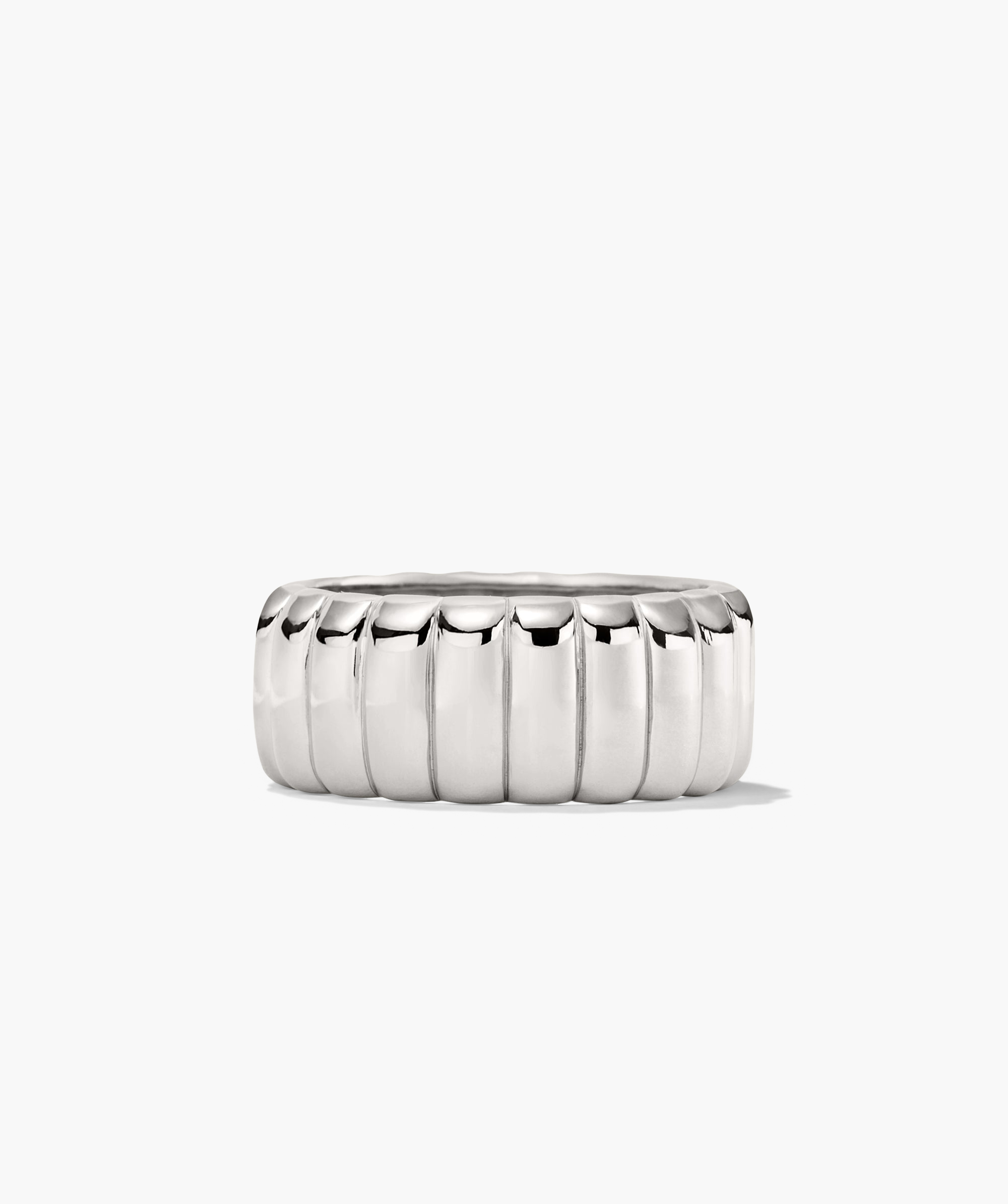 Charlotte Bold Ring: A sleek, silver ring in a minimalist design, perfect for adding a touch of elegance inspired by French patisserie.