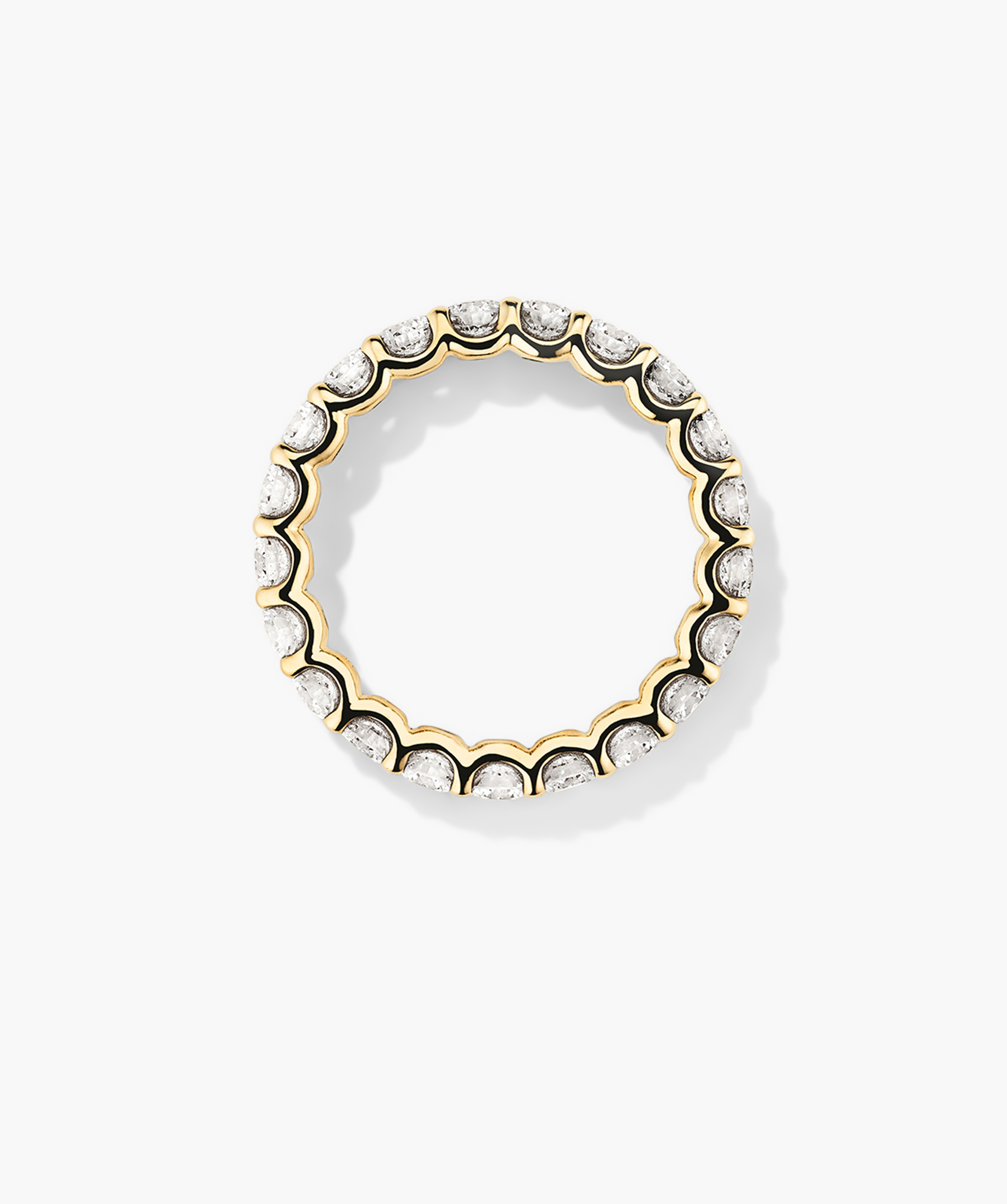 3mm Lab Grown Diamond Eternity Band: a handcrafted 14k gold ring adorned with lab-grown diamonds, offering high carat weight and ethical sourcing.