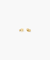 Pearl Oversized Studs featuring handcrafted 18k gold vermeil earring backings, including a scalloped butterfly clutch and a cylindrical screw-back style, secure freshwater pearl studs.