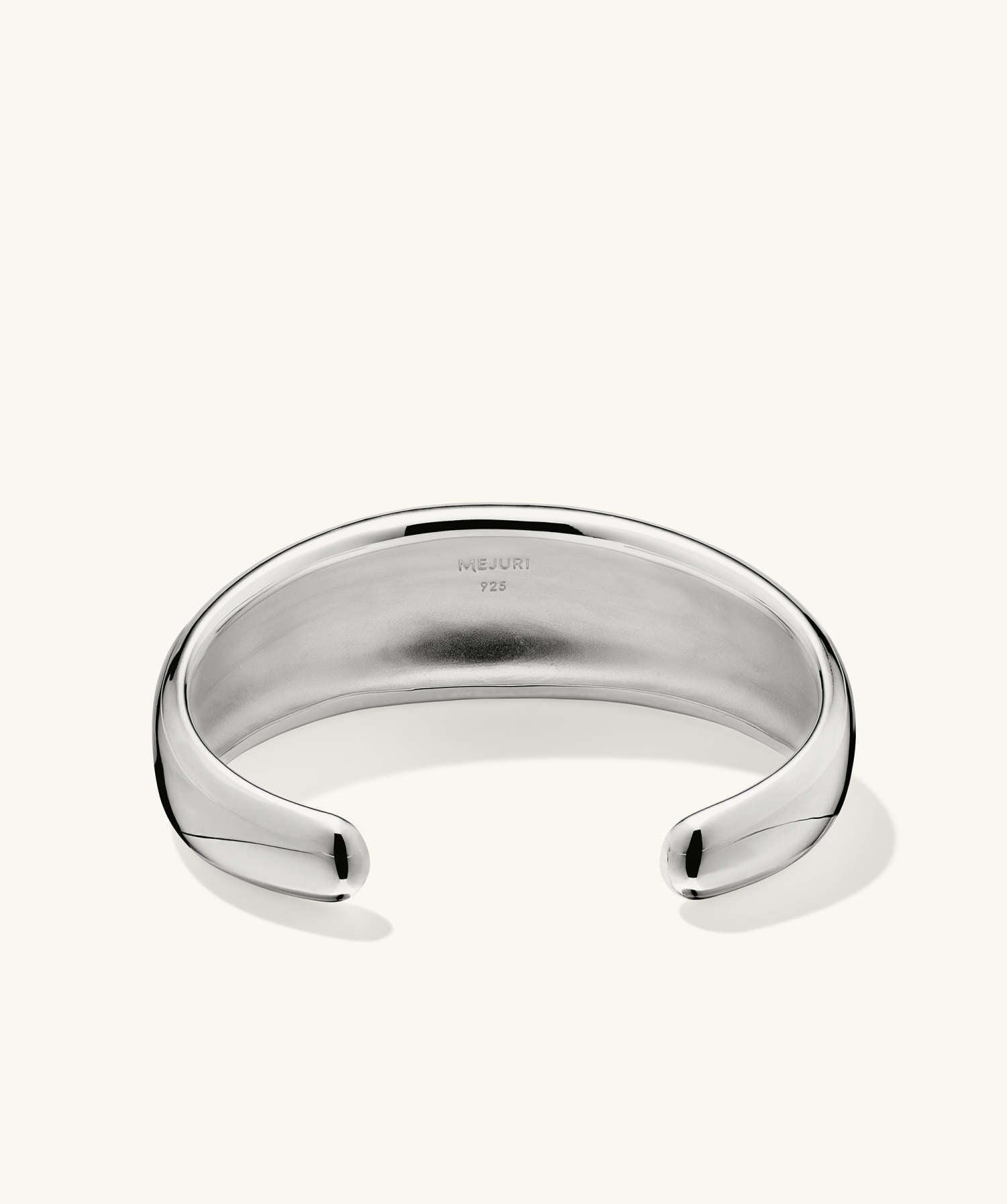 20mm DÃ´me Cuff Bracelet in 925 sterling silver, featuring a puffed design with a sleek finish.