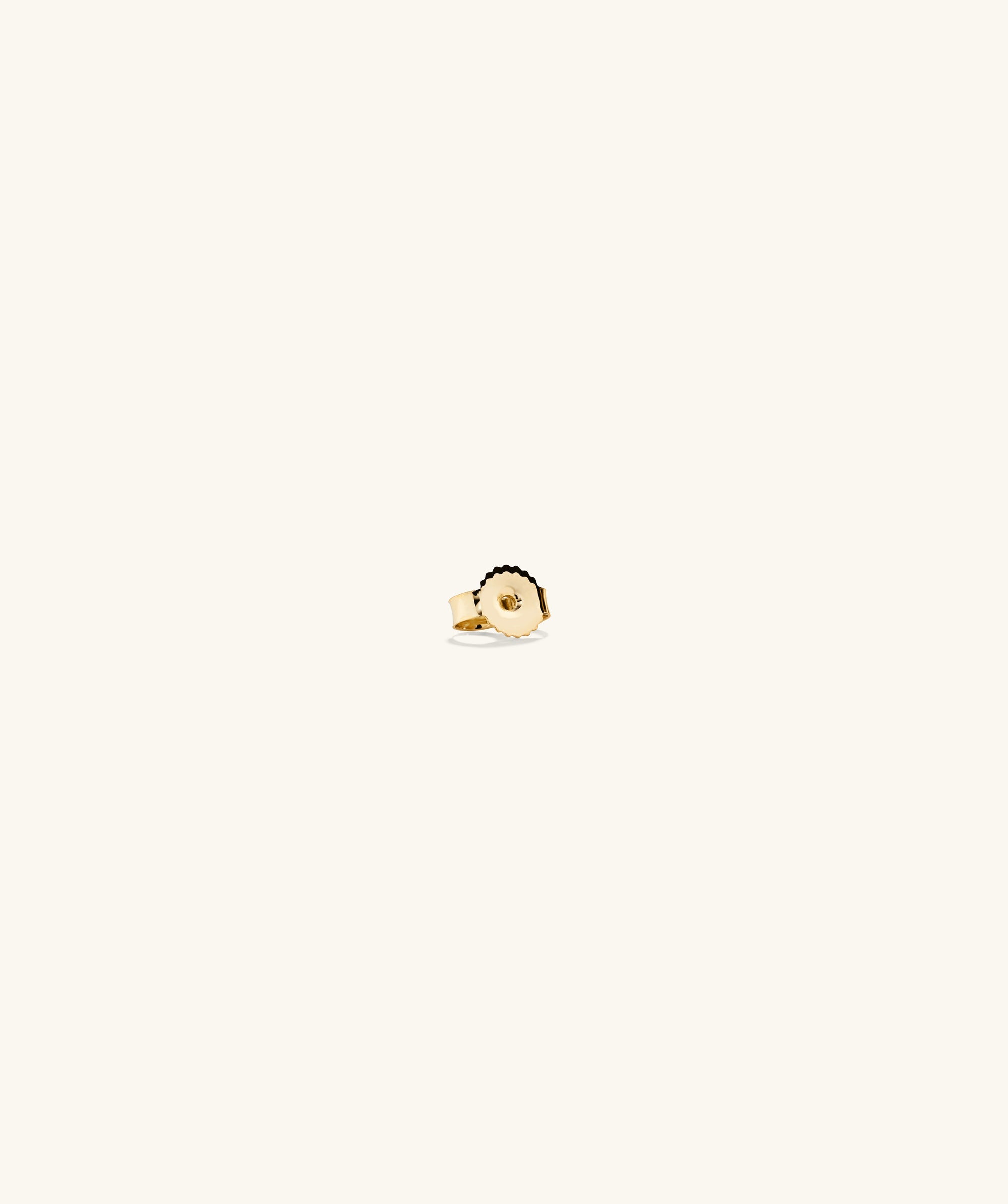 Mini Baguette Diamond Stud: A 14k solid gold ring with a baguette diamond, ideal for stacking or completing a set. Handcrafted with responsibly sourced diamonds.