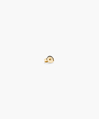 Mini Baguette Diamond Stud: A 14k solid gold ring with a baguette diamond, ideal for stacking or completing a set. Handcrafted with responsibly sourced diamonds.