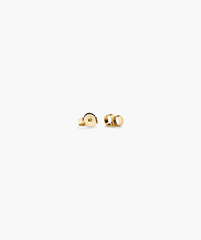 Mini Baguette Diamond Studs: A close-up of handcrafted 14k solid gold earrings with baguette diamonds, perfect for stacking or completing your jewelry collection.