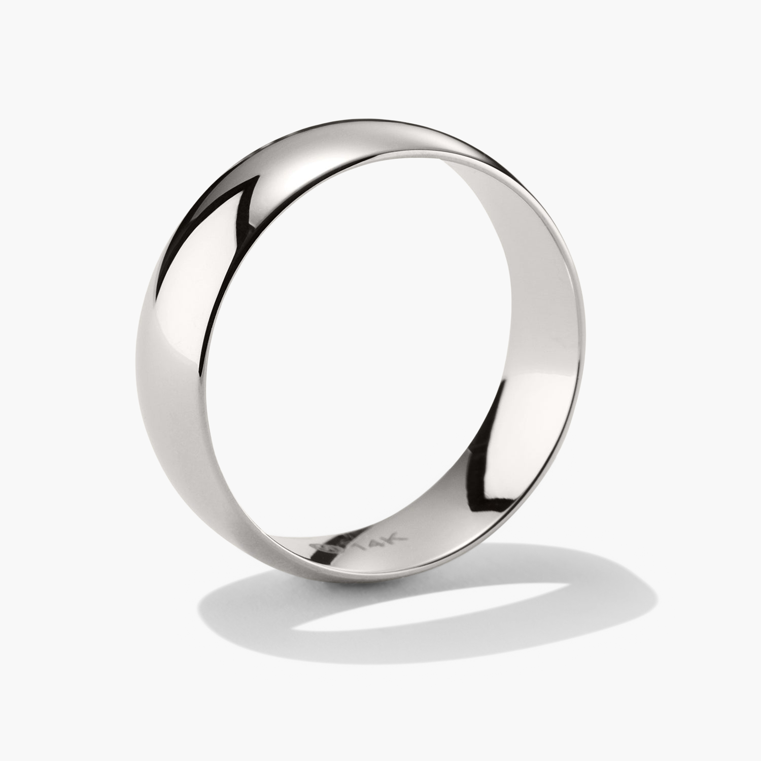 Silver 6mm Curve Band, a sleek and lightweight ring, ideal for engagements or weddings, displayed on a plain white background.