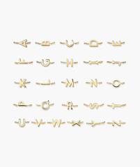 Gold Letter Bracelet: Handcrafted in 14k solid gold, featuring a delicate chain with an initial pendant, perfect for enhancing any wrist stack.